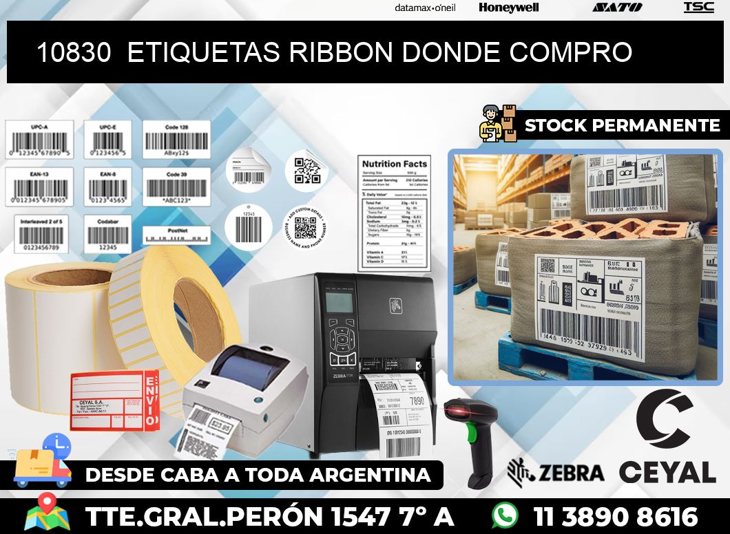 10830  ETIQUETAS RIBBON DONDE COMPRO