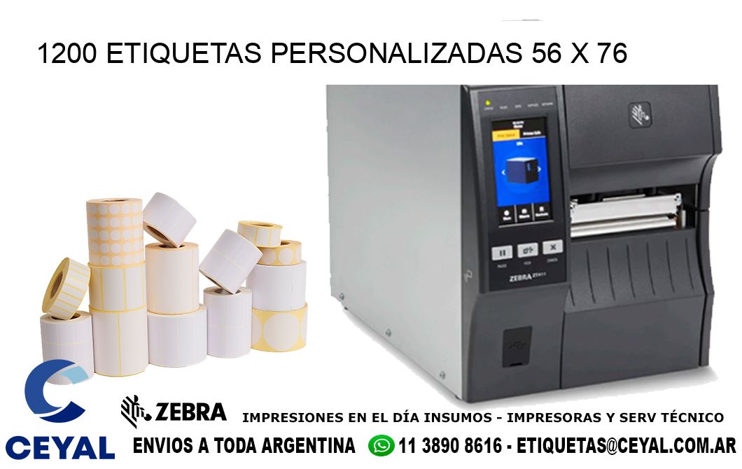 1200 ETIQUETAS PERSONALIZADAS 56 x 76