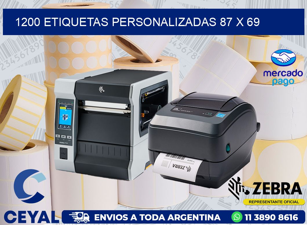 1200 ETIQUETAS PERSONALIZADAS 87 x 69