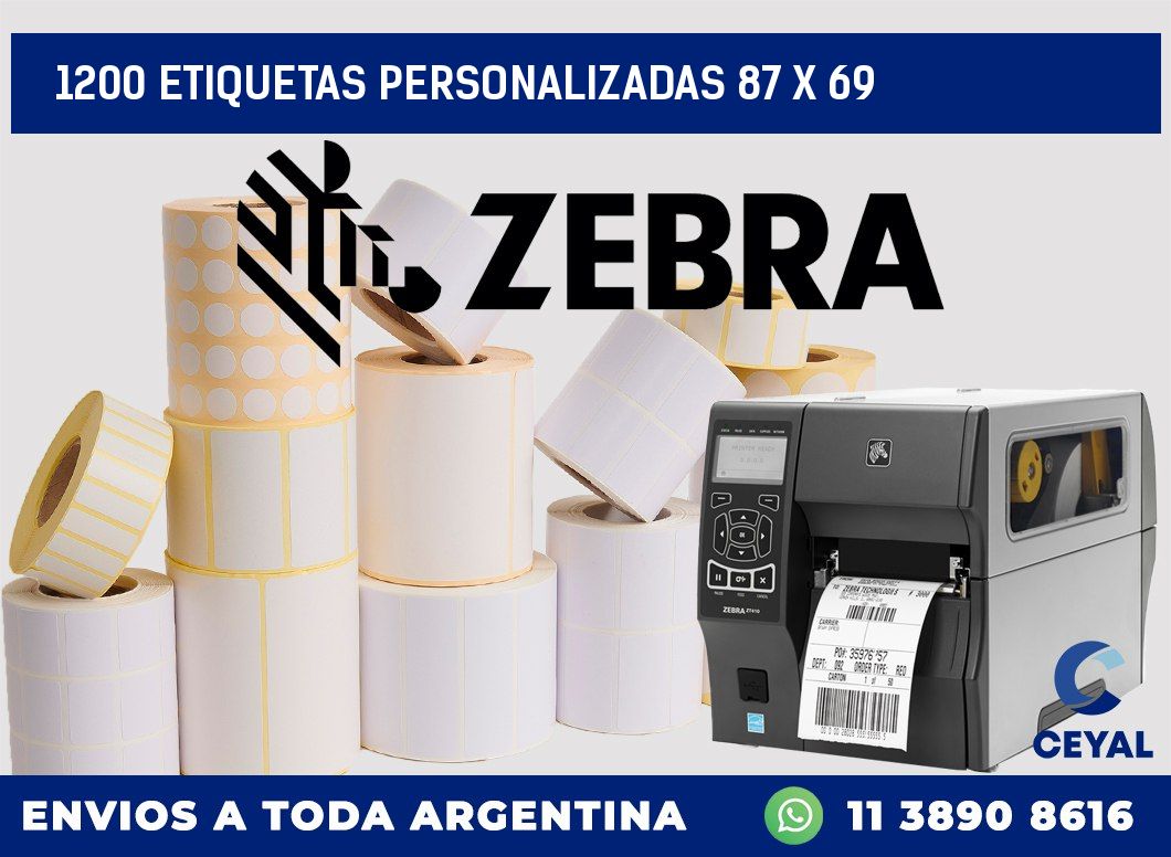 1200 ETIQUETAS PERSONALIZADAS 87 x 69