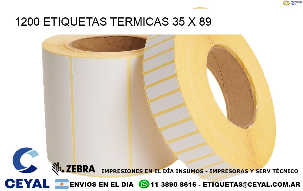 1200 ETIQUETAS TERMICAS 35 x 89