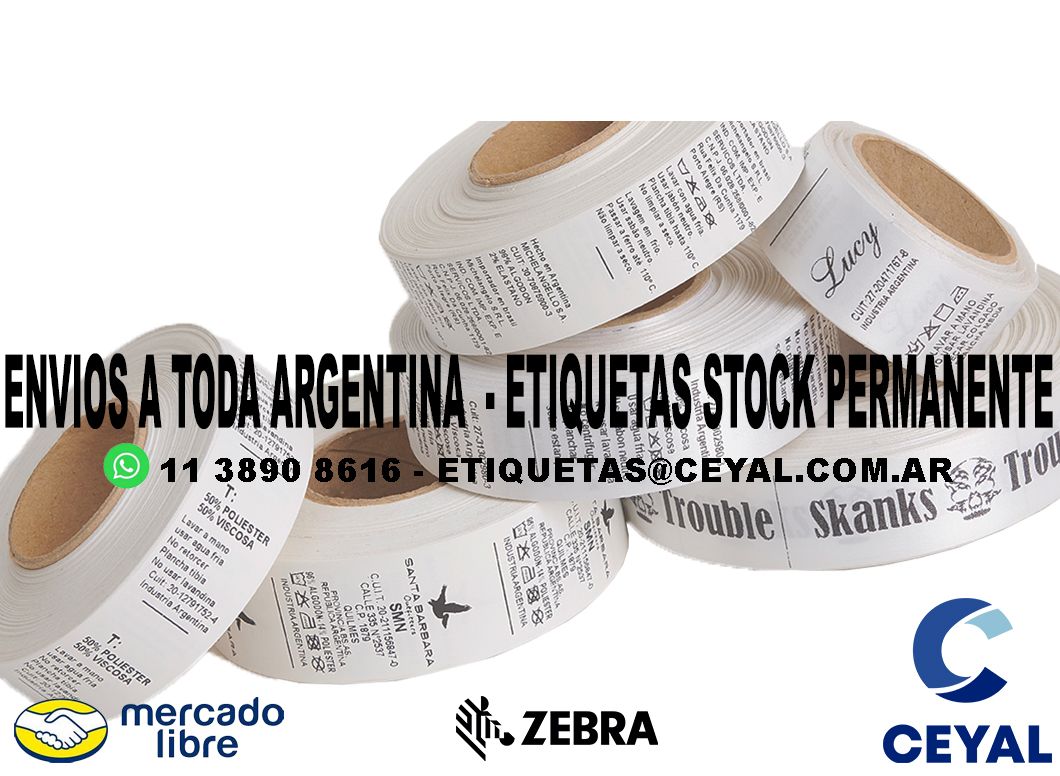 1300 ETIQUETAS PERSONALIZADAS 100 x 83