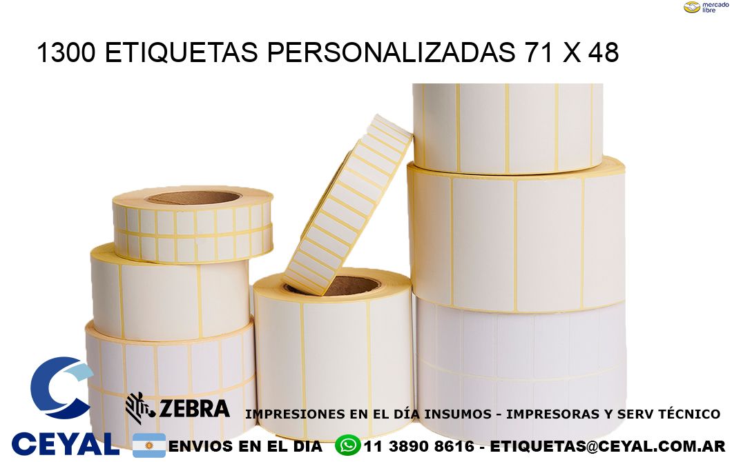 1300 ETIQUETAS PERSONALIZADAS 71 x 48