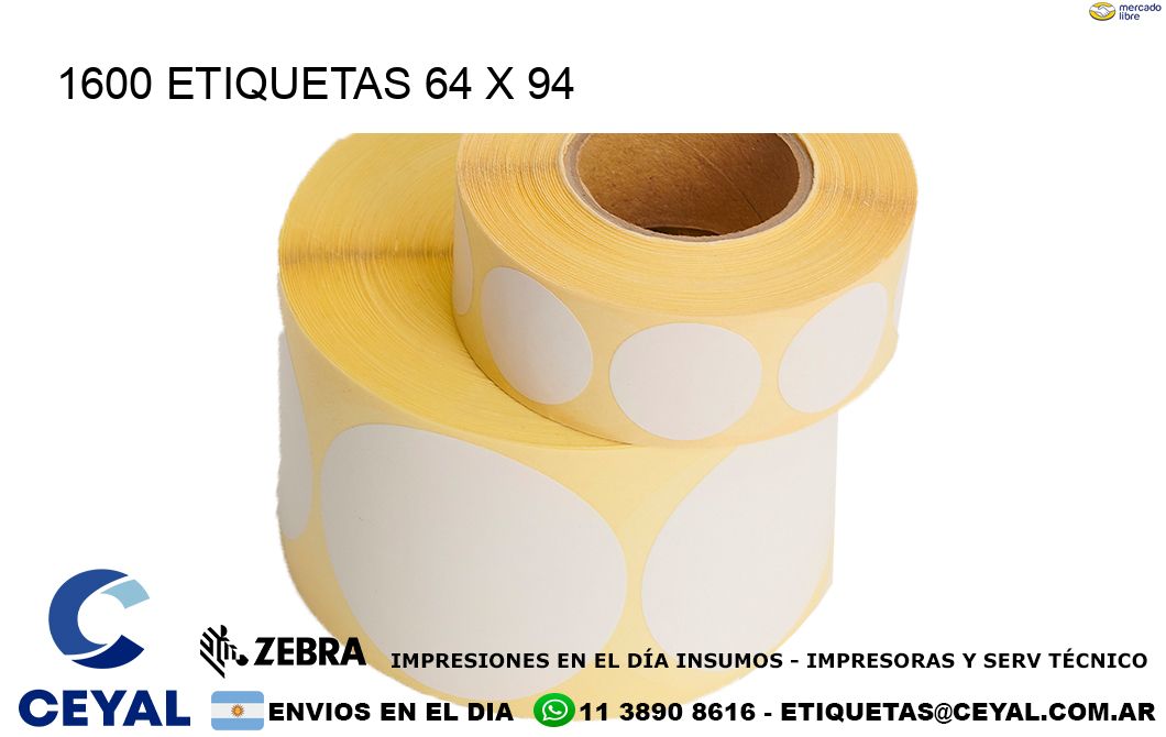 1600 ETIQUETAS 64 x 94
