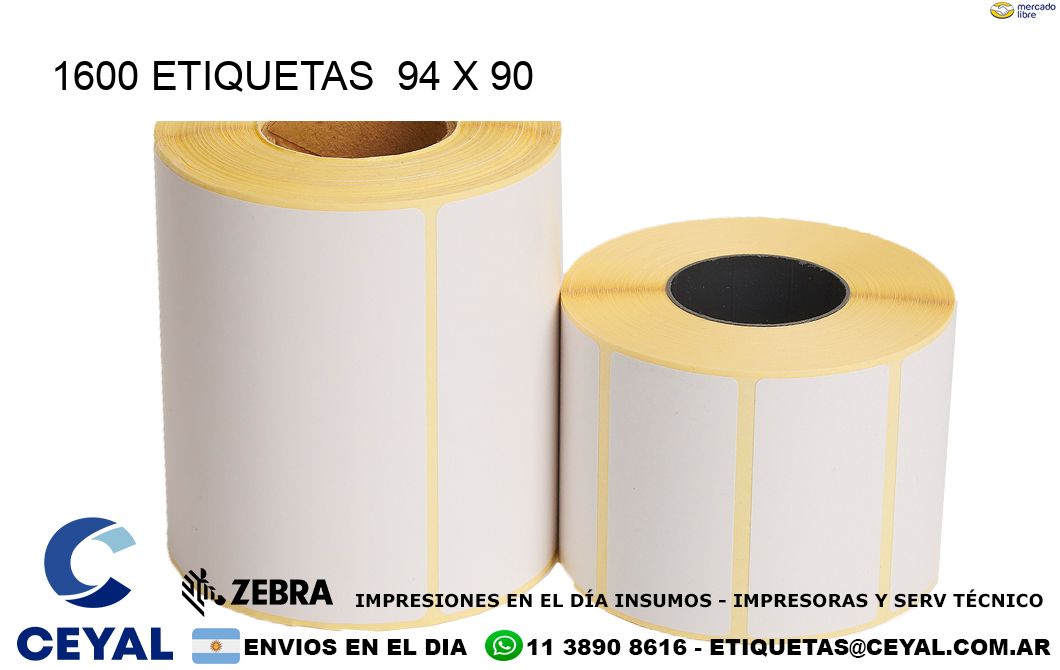 1600 ETIQUETAS  94 x 90
