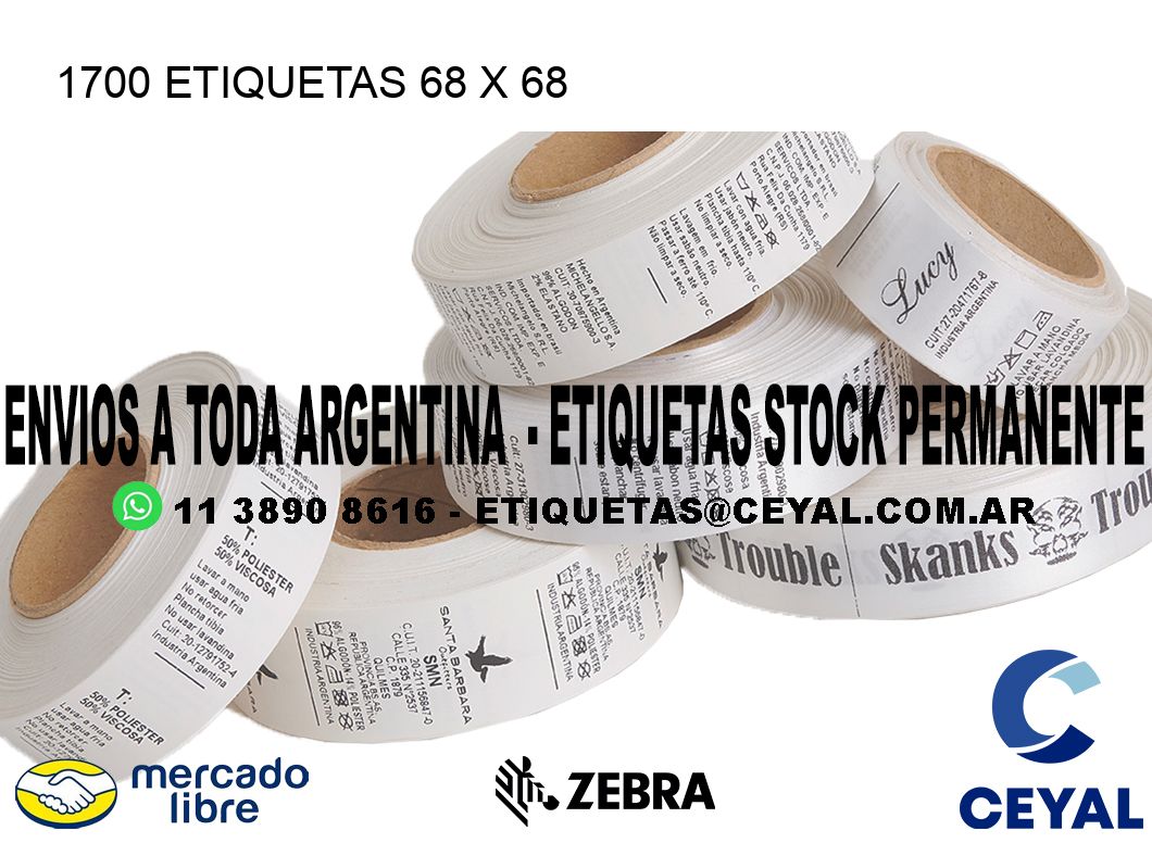 1700 ETIQUETAS 68 x 68