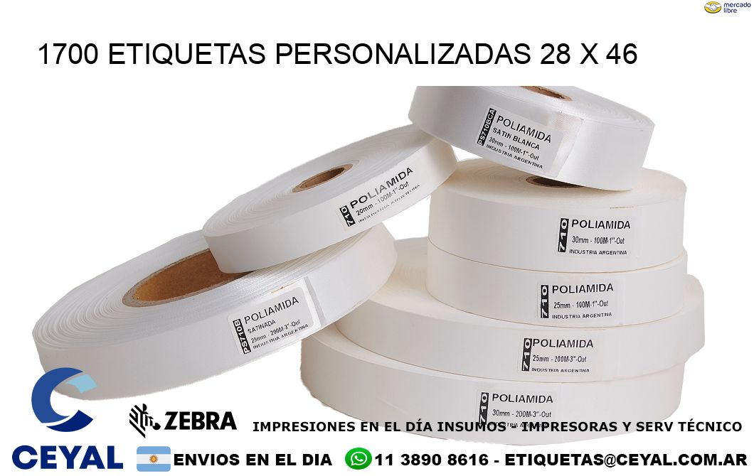 1700 ETIQUETAS PERSONALIZADAS 28 x 46