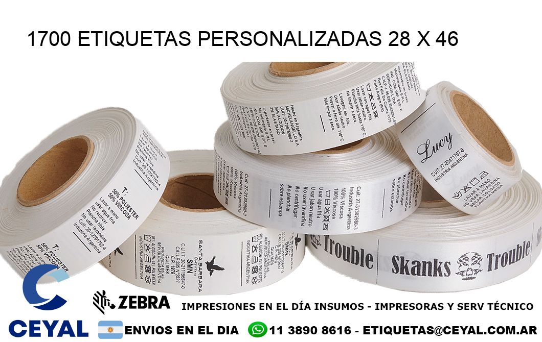 1700 ETIQUETAS PERSONALIZADAS 28 x 46
