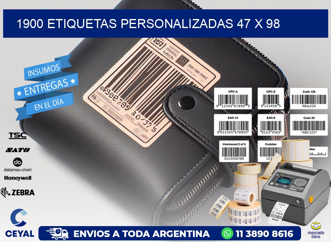 1900 ETIQUETAS PERSONALIZADAS 47 x 98