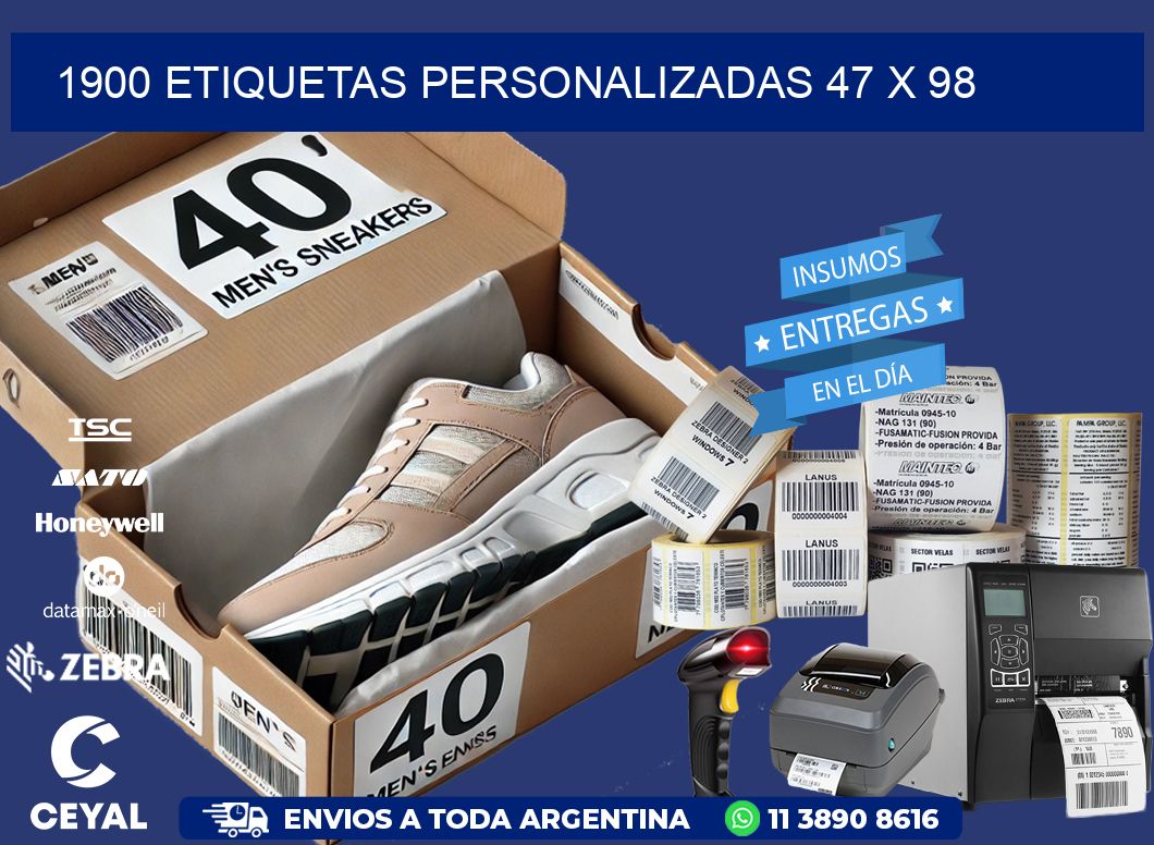 1900 ETIQUETAS PERSONALIZADAS 47 x 98