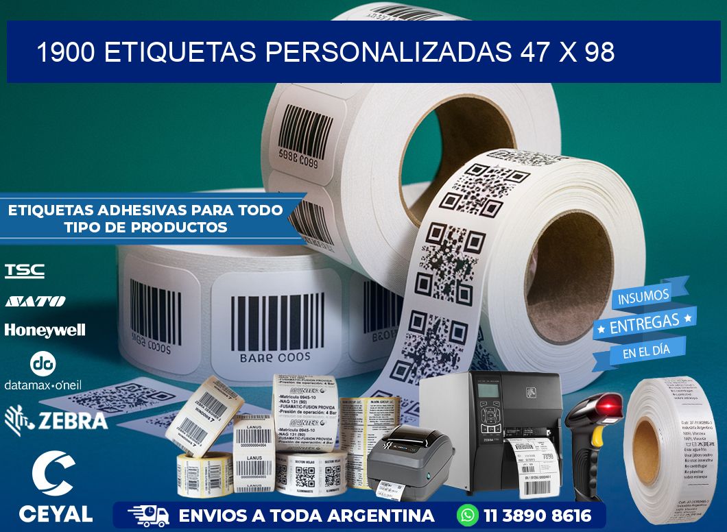 1900 ETIQUETAS PERSONALIZADAS 47 x 98