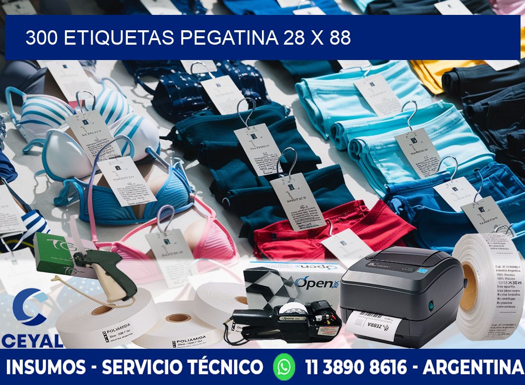 300 ETIQUETAS PEGATINA 28 x 88