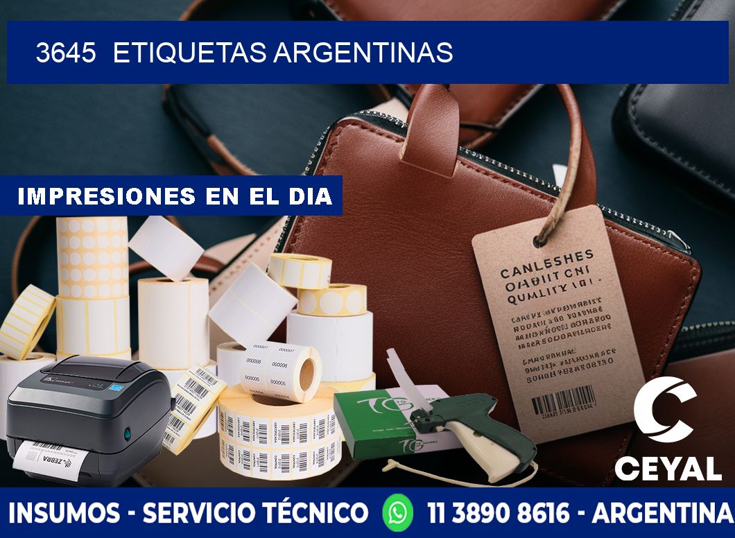 3645  ETIQUETAS ARGENTINAS