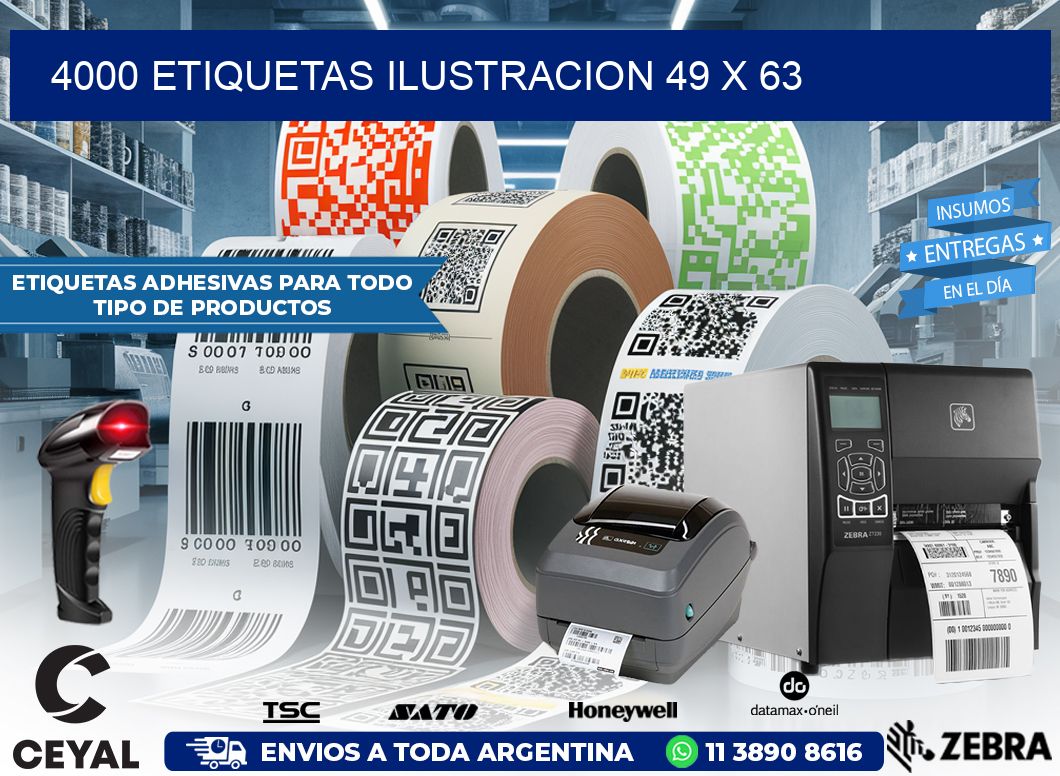 4000 ETIQUETAS ILUSTRACION 49 x 63