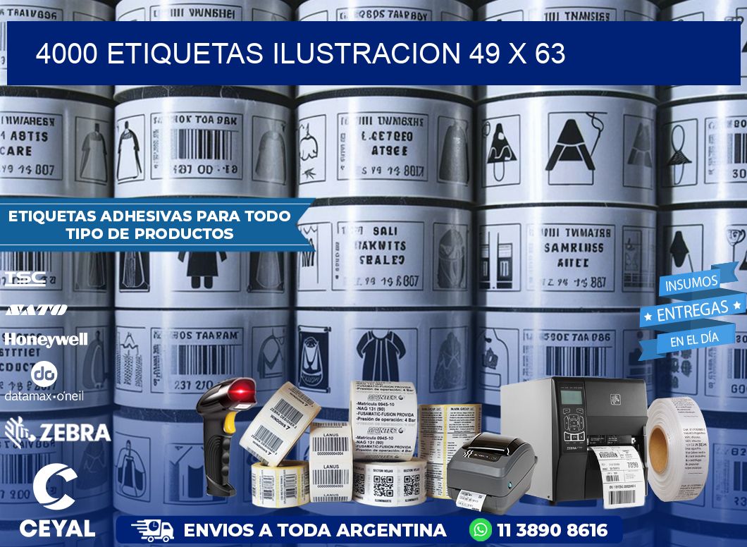 4000 ETIQUETAS ILUSTRACION 49 x 63