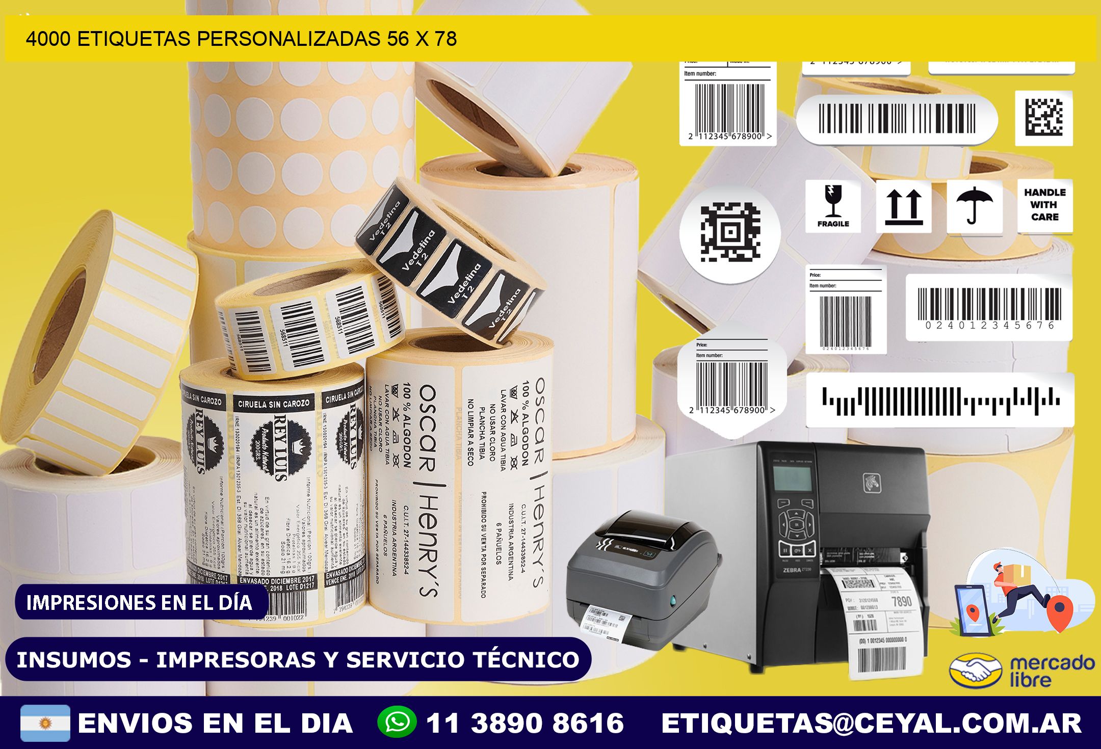 4000 ETIQUETAS PERSONALIZADAS 56 x 78