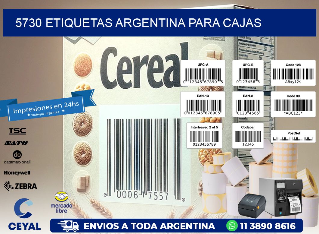 5730 ETIQUETAS ARGENTINA PARA CAJAS