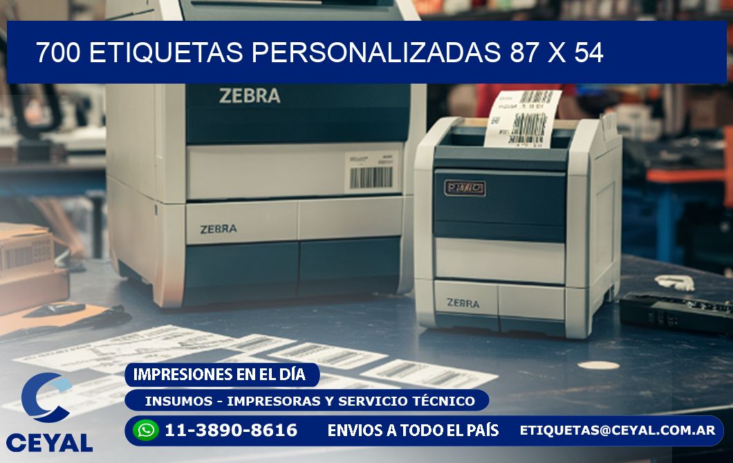 700 ETIQUETAS PERSONALIZADAS 87 x 54