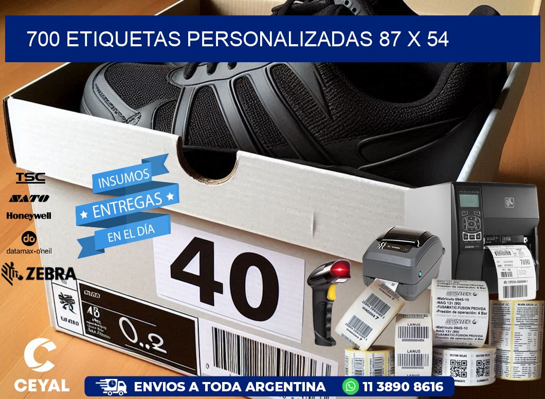 700 ETIQUETAS PERSONALIZADAS 87 x 54