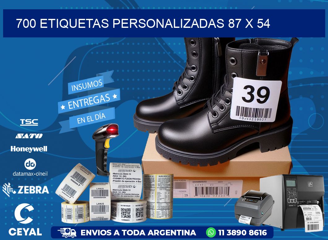 700 ETIQUETAS PERSONALIZADAS 87 x 54