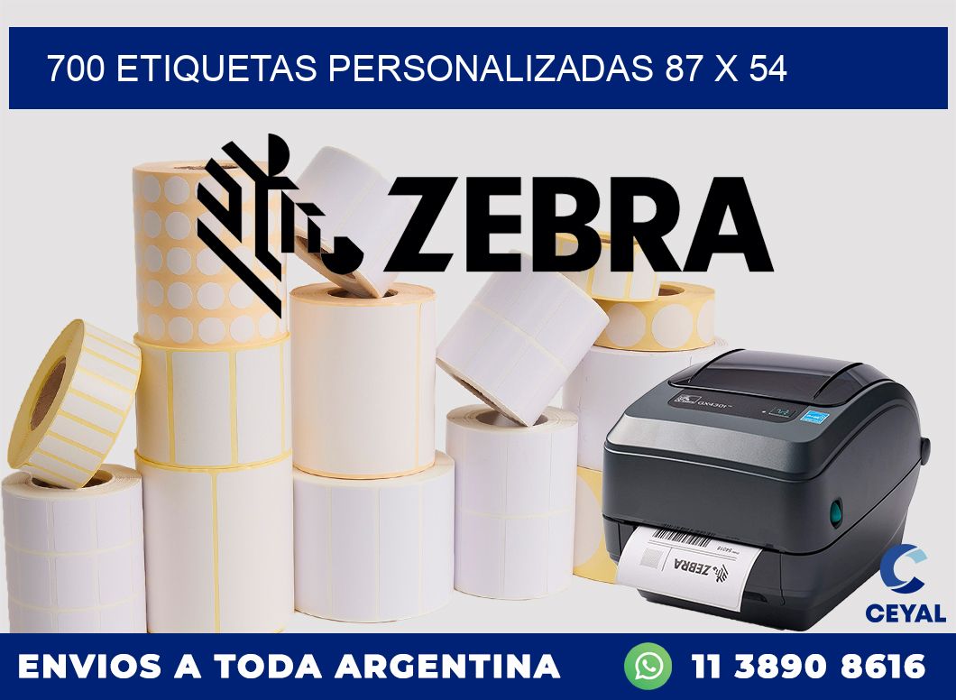 700 ETIQUETAS PERSONALIZADAS 87 x 54