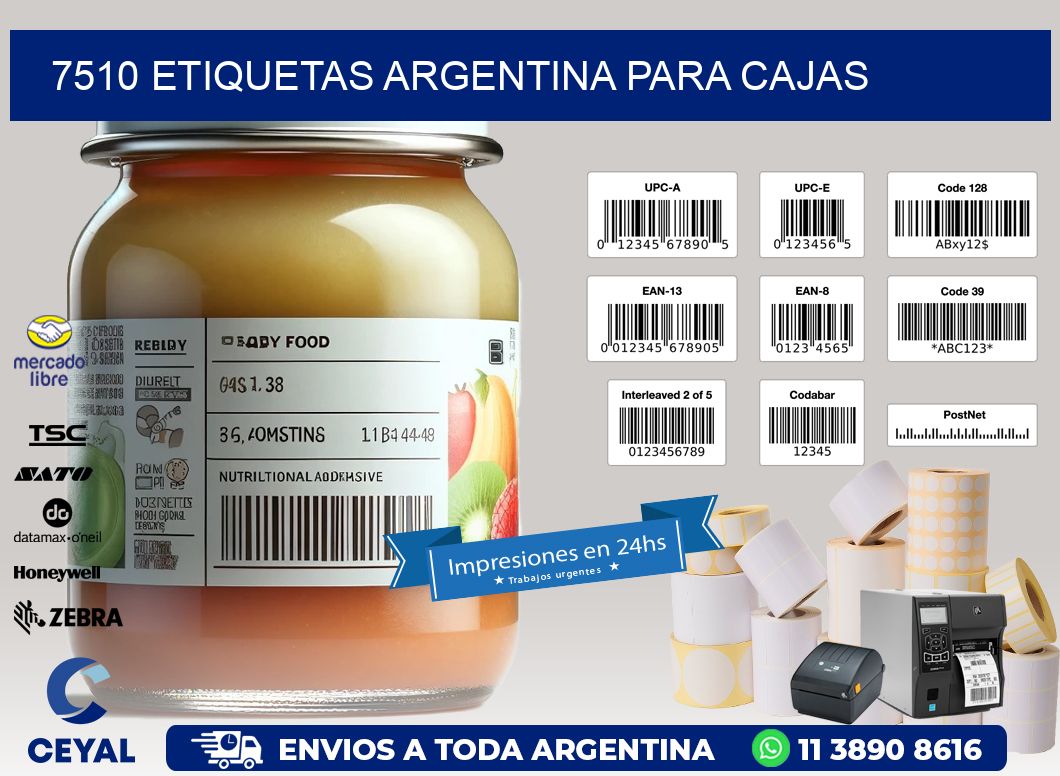 7510 ETIQUETAS ARGENTINA PARA CAJAS
