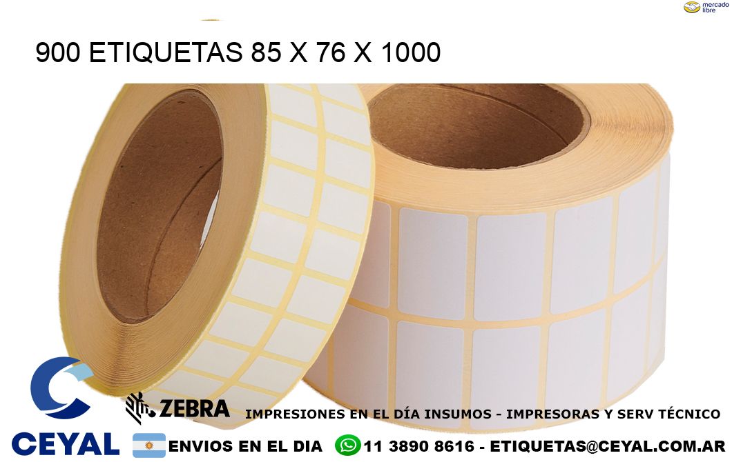 900 ETIQUETAS 85 x 76 x 1000