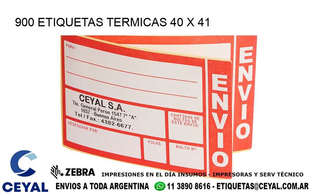 900 ETIQUETAS TERMICAS 40 x 41