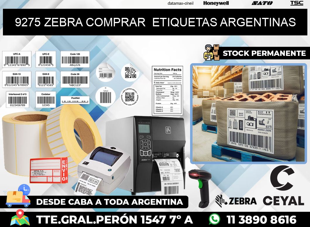9275 ZEBRA COMPRAR  ETIQUETAS ARGENTINAS