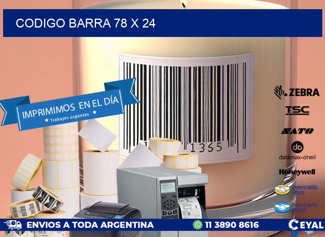 CODIGO BARRA 78 x 24