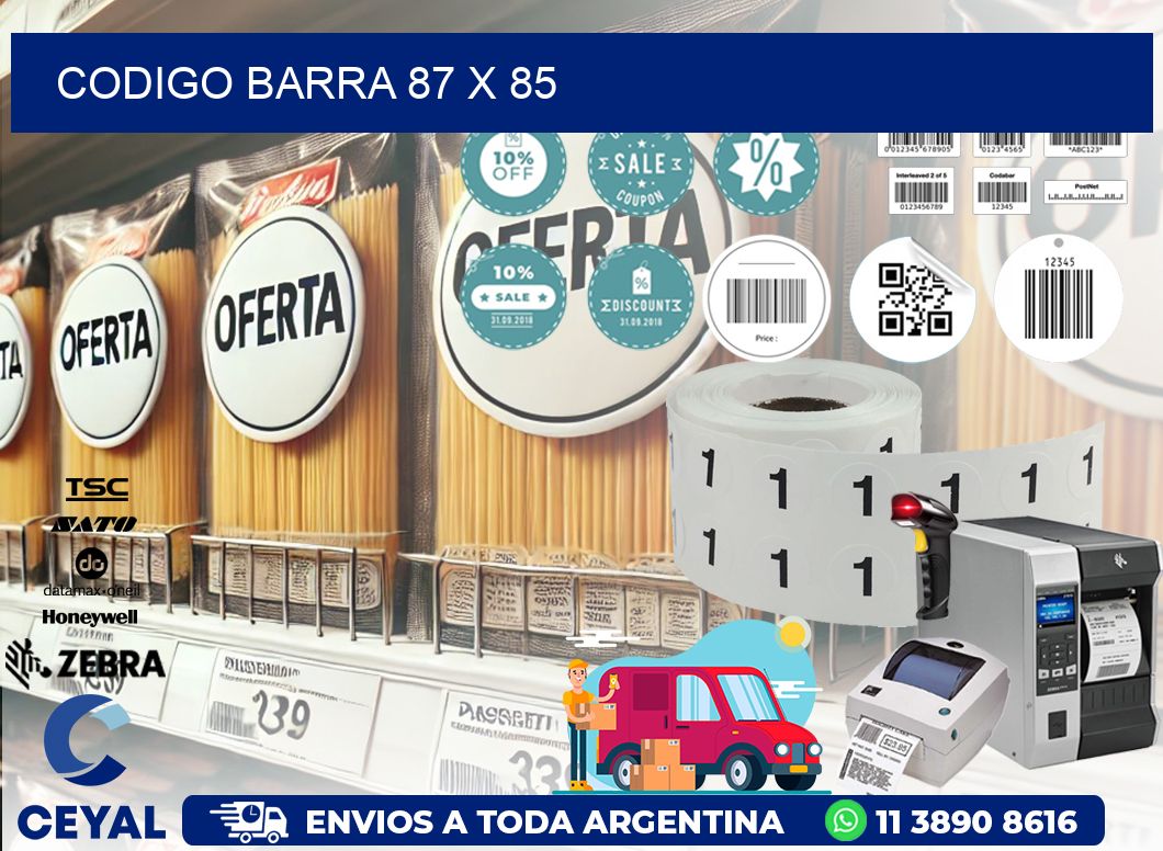 CODIGO BARRA 87 x 85