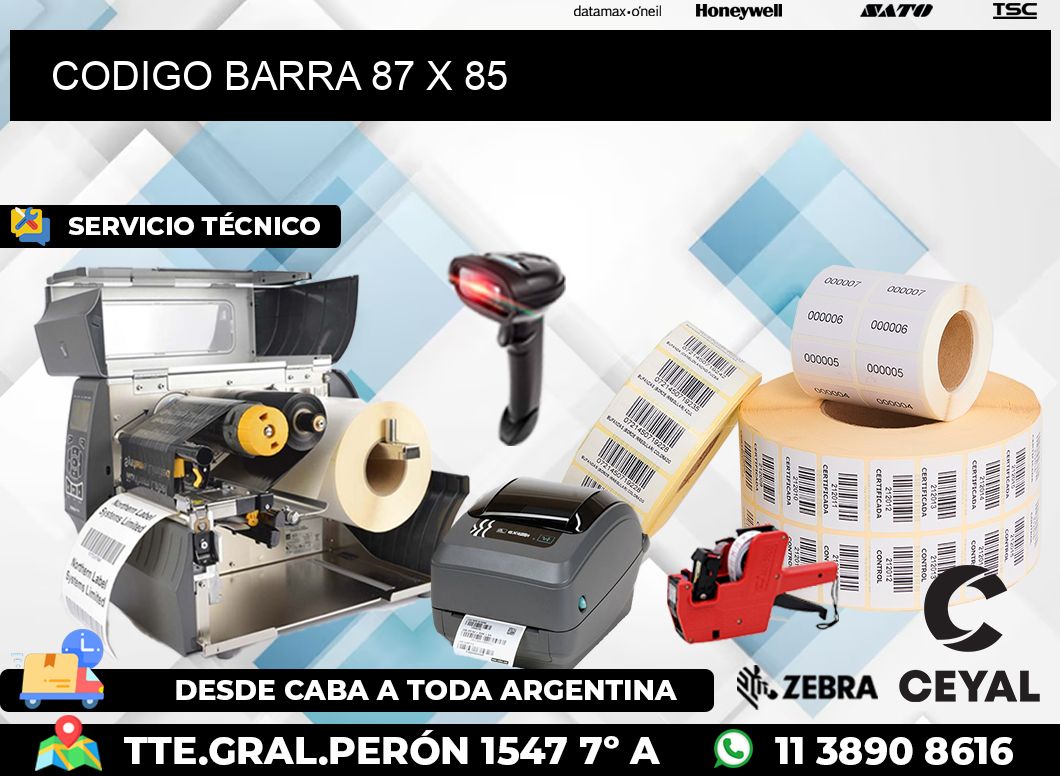 CODIGO BARRA 87 x 85