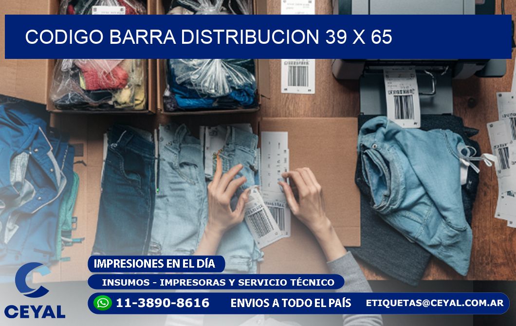 CODIGO BARRA DISTRIBUCION 39 x 65
