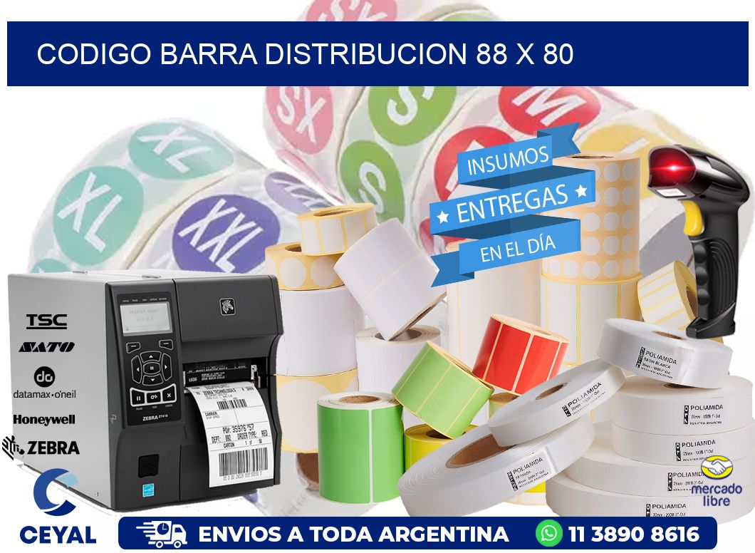 CODIGO BARRA DISTRIBUCION 88 x 80