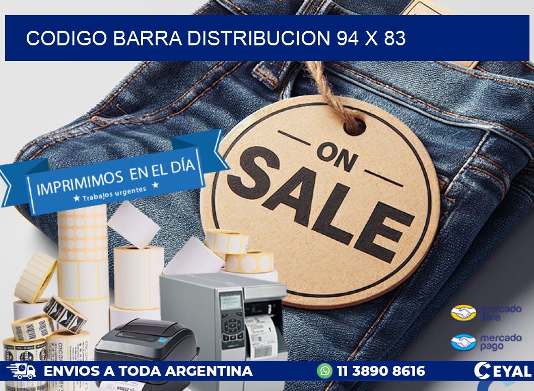 CODIGO BARRA DISTRIBUCION 94 x 83