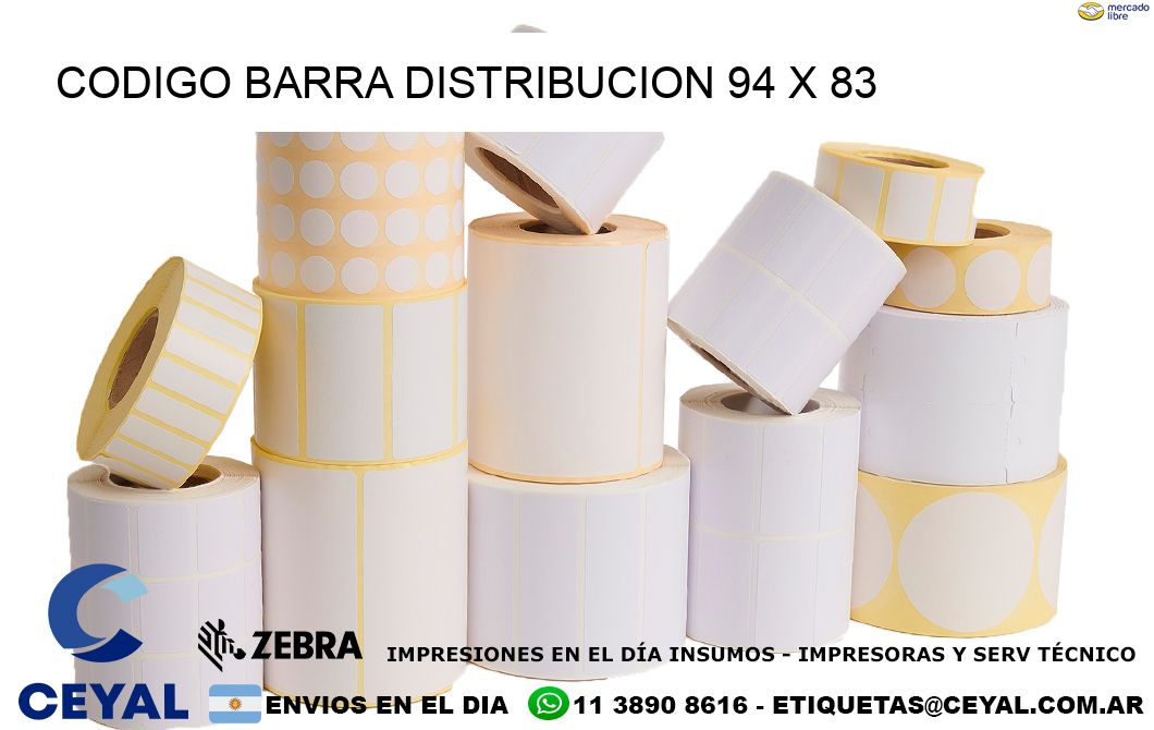 CODIGO BARRA DISTRIBUCION 94 x 83