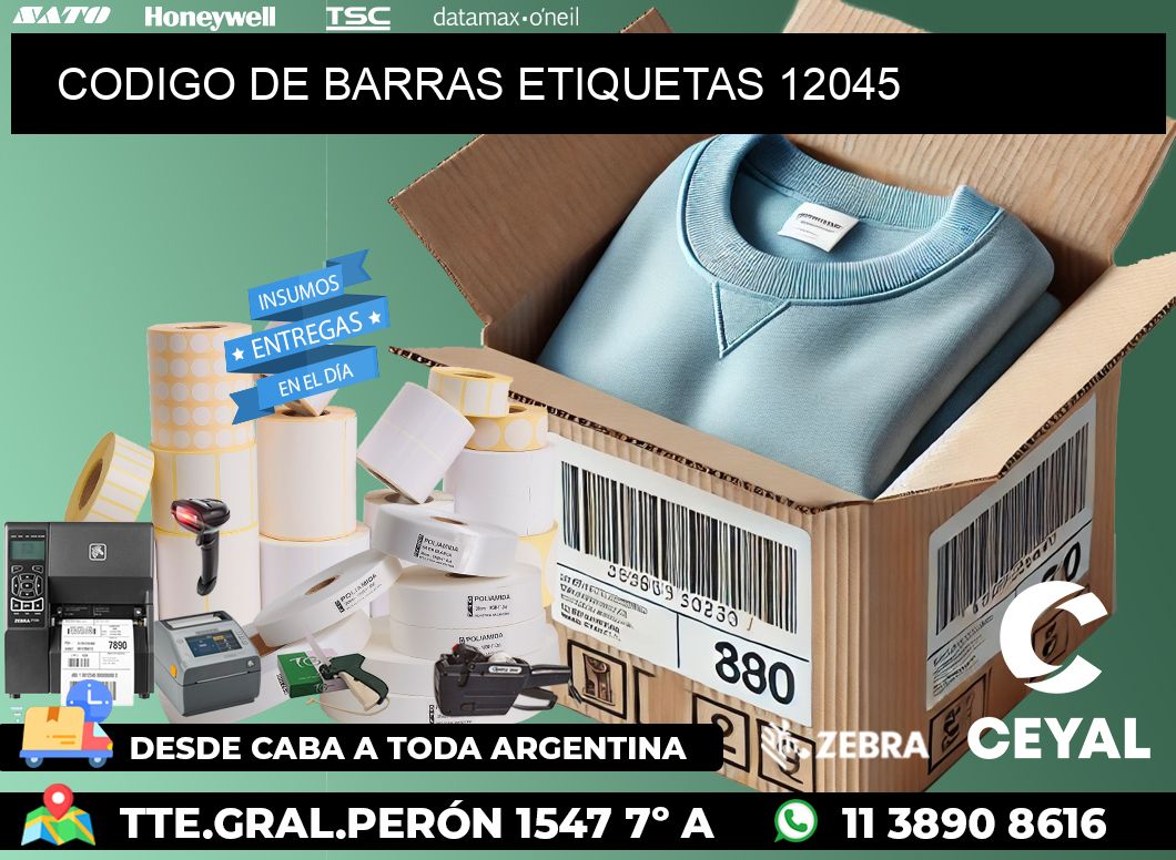 CODIGO DE BARRAS ETIQUETAS 12045