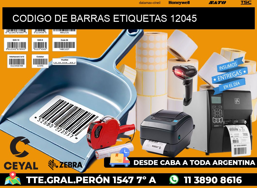CODIGO DE BARRAS ETIQUETAS 12045