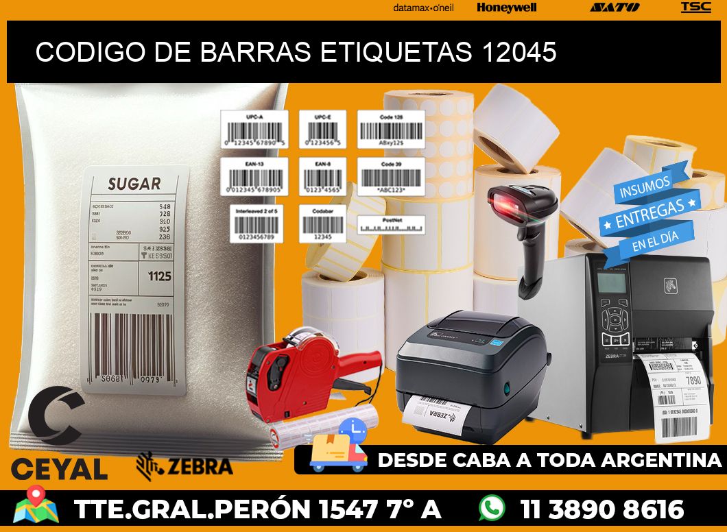 CODIGO DE BARRAS ETIQUETAS 12045