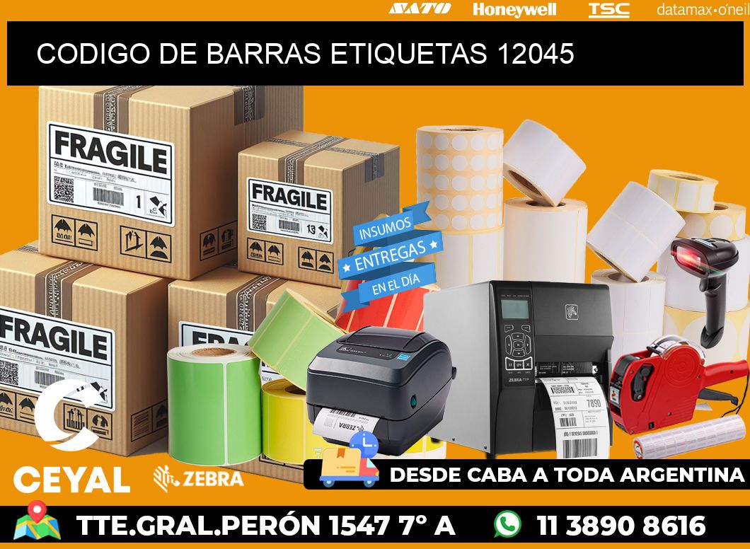 CODIGO DE BARRAS ETIQUETAS 12045