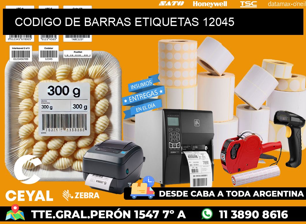 CODIGO DE BARRAS ETIQUETAS 12045