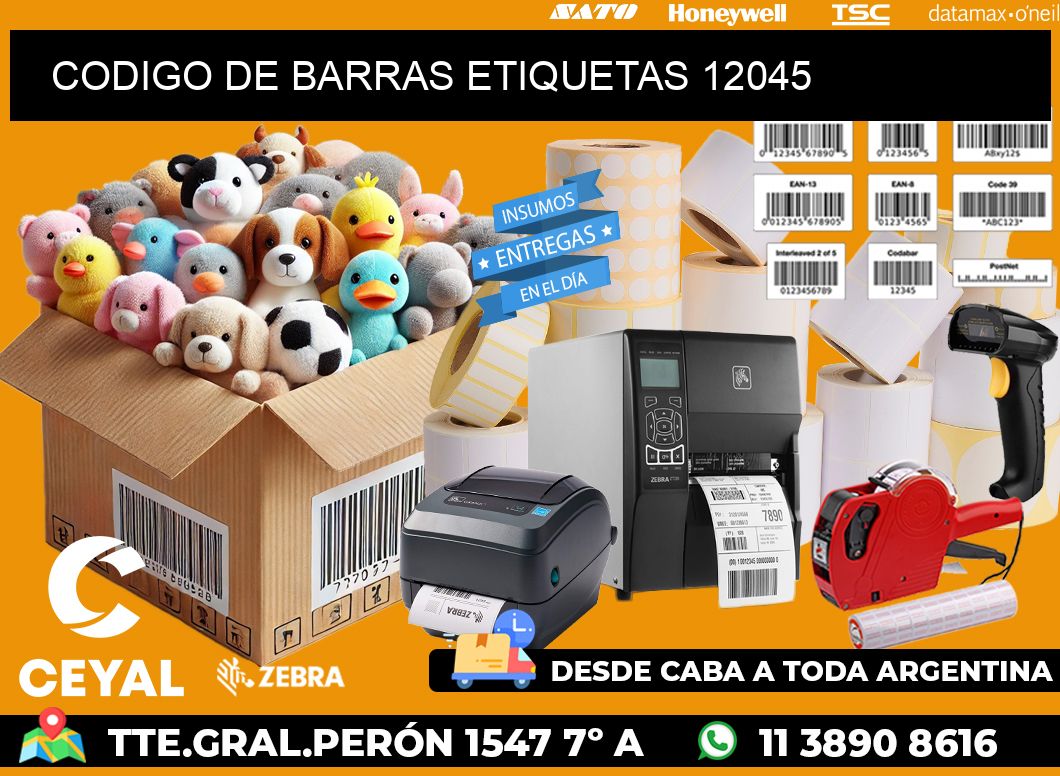 CODIGO DE BARRAS ETIQUETAS 12045