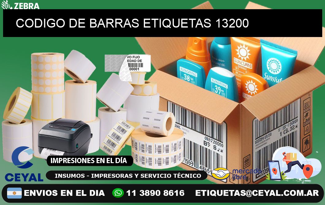 CODIGO DE BARRAS ETIQUETAS 13200