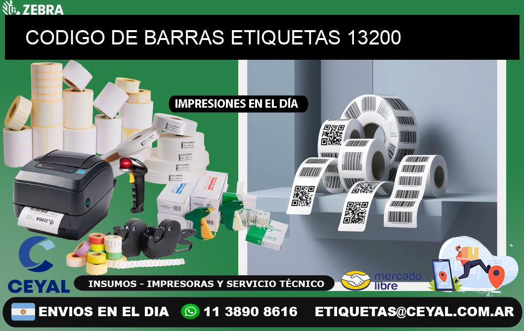 CODIGO DE BARRAS ETIQUETAS 13200