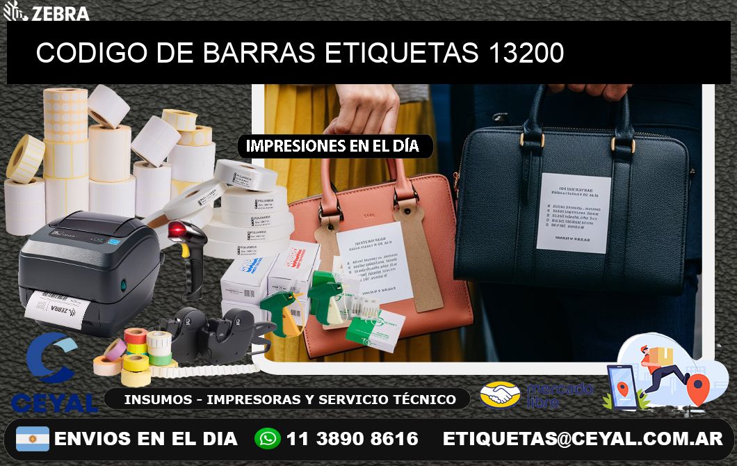 CODIGO DE BARRAS ETIQUETAS 13200