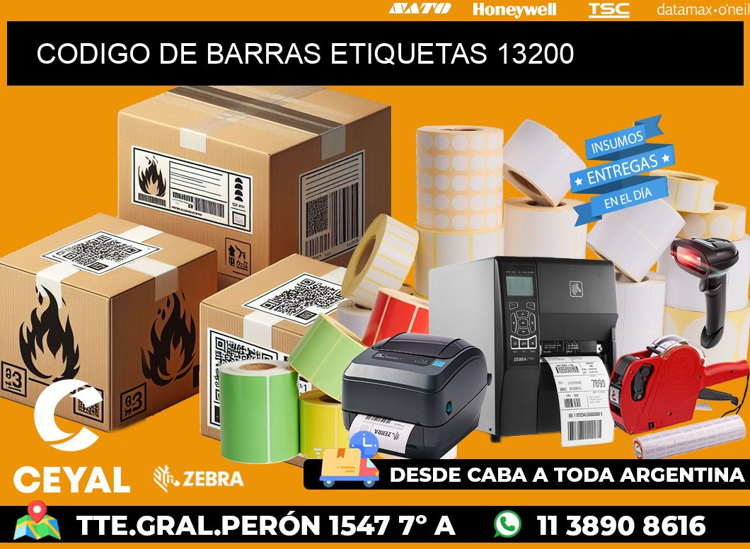 CODIGO DE BARRAS ETIQUETAS 13200