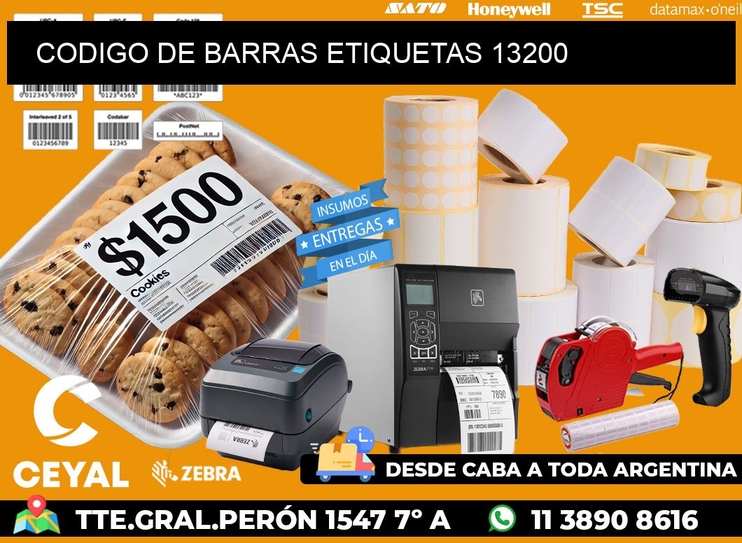 CODIGO DE BARRAS ETIQUETAS 13200