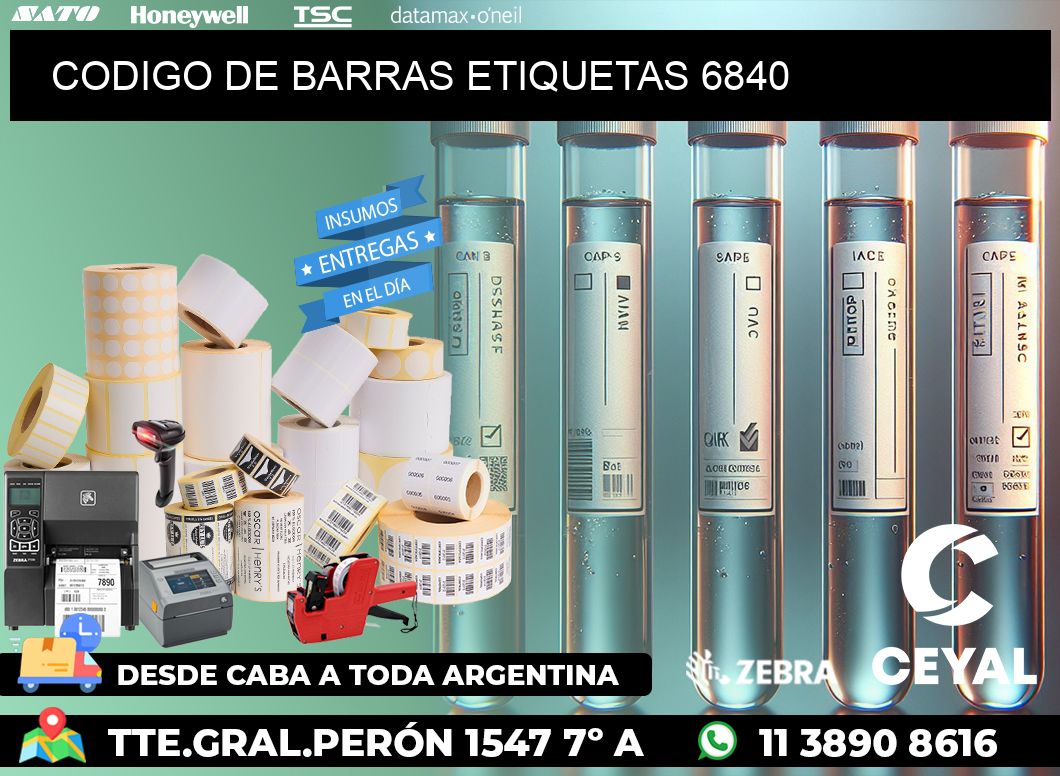 CODIGO DE BARRAS ETIQUETAS 6840