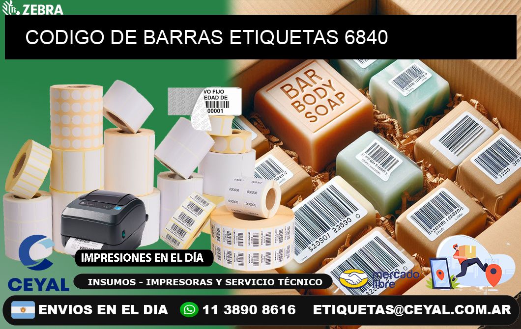 CODIGO DE BARRAS ETIQUETAS 6840