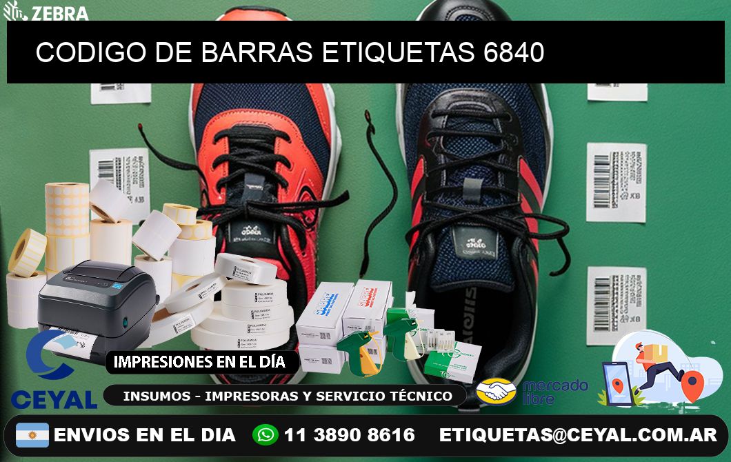 CODIGO DE BARRAS ETIQUETAS 6840